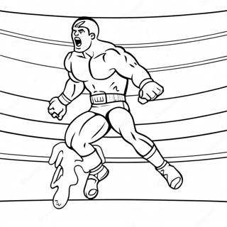 Wwe Wrestler Jumping On Opponent Coloring Page 24104-22196