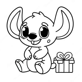 Cute Stitch Christmas Coloring Page 2411-1970