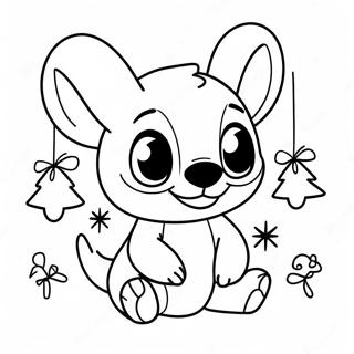 Cute Stitch Christmas Coloring Page 2411-1971