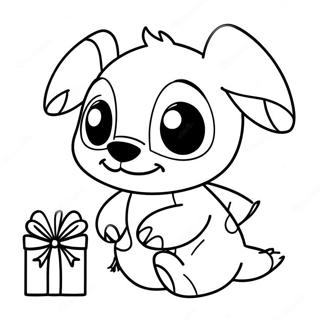 Cute Stitch Christmas Coloring Page 2411-1972