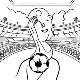 Exciting World Cup Soccer Match Coloring Page 24125-22202