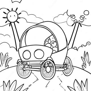 Garten Of Banban 4 Buggy Huggy Coloring Page 24134-22208