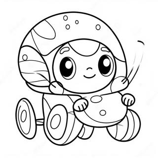 Cute Buggy Huggy Character Coloring Page 24135-22210