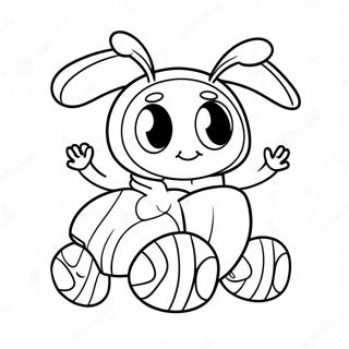 Cute Buggy Huggy Character Coloring Page 24135-22211