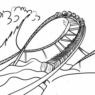 Roller Coaster Adventure Coloring Page 24174-22238