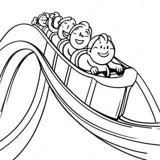 Exciting Roller Coaster Ride Coloring Page 24175-22241