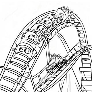 Exciting Roller Coaster Ride Coloring Page 24175-22242