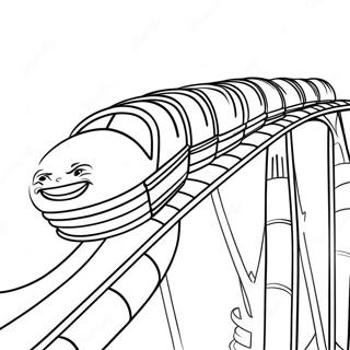 Exciting Roller Coaster Ride Coloring Page 24175-22243