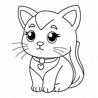 Cat Valentine Coloring Pages