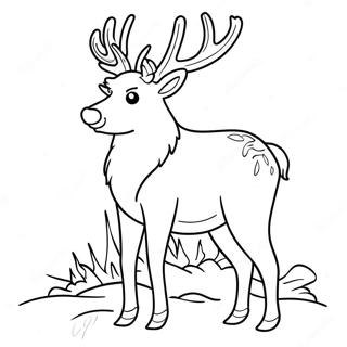 Realistic Reindeer Coloring Page 241-194