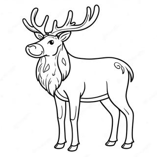 Realistic Reindeer Coloring Page 241-195