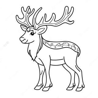 Realistic Reindeer Coloring Page 241-196