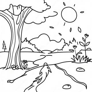 Nature Poetry Coloring Page 24205-22268