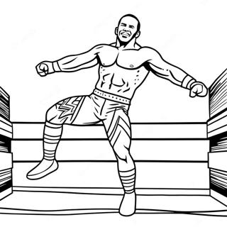 Connect The Dots Wwe Wrestler Jumping Coloring Page 2422-1981