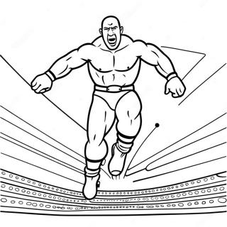 Connect The Dots Wwe Wrestler Jumping Coloring Page 2422-1982