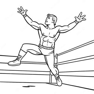 Connect The Dots Wwe Wrestler Jumping Coloring Page 2422-1983