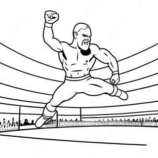 Connect The Dots Wwe Wrestler Jumping Coloring Page 2422-1984