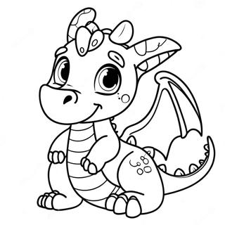 Adorable Baby Dragon Coloring Page 24255-22308