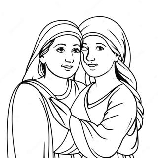 Ruth And Naomi Coloring Pages