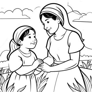 Heartwarming Ruth And Naomi Coloring Page 24265-22314