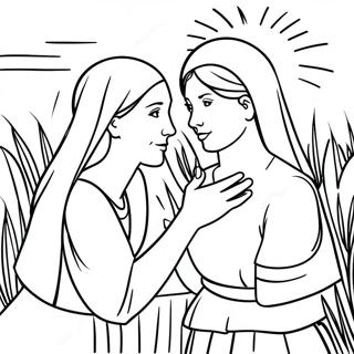 Heartwarming Ruth And Naomi Coloring Page 24265-22315