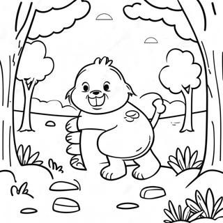 Adventurous Toodles In The Park Coloring Page 24285-22330