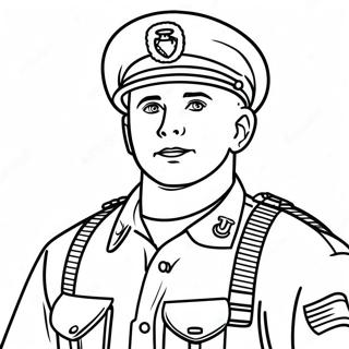 Brave Marine Soldier Coloring Page 24295-22337