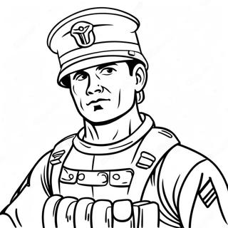 Brave Marine Soldier Coloring Page 24295-22338