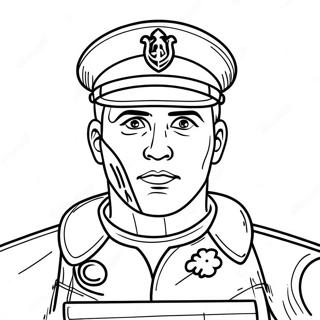 Brave Marine Soldier Coloring Page 24295-22339