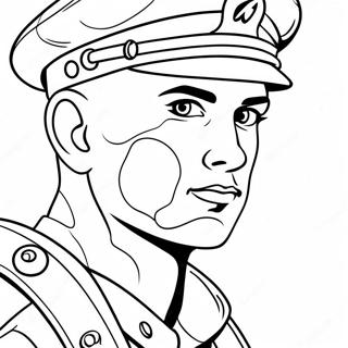 Brave Marine Soldier Coloring Page 24295-22340