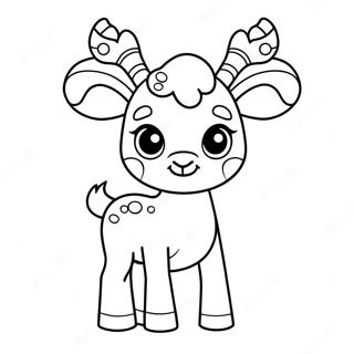 Cute Baby Reindeer Coloring Page 242-197