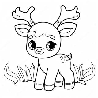 Cute Baby Reindeer Coloring Page 242-199