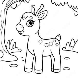 Cute Baby Reindeer Coloring Page 242-200