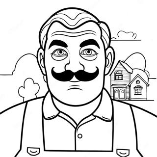 Hello Neighbor Coloring Page 24304-22344