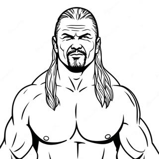 Wwe Tracing Coloring Page 2431-1986