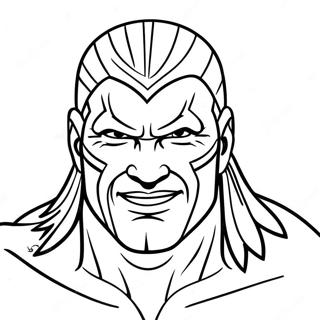 Wwe Tracing Coloring Page 2431-1987