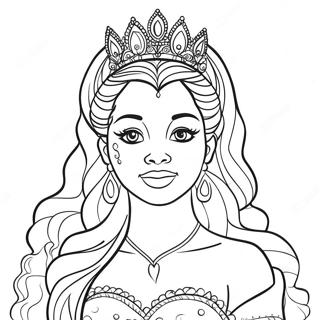 Black Princess Coloring Page 24324-22358