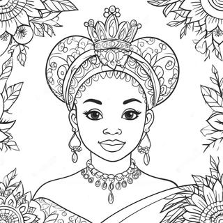 Black Princess Coloring Page 24324-22359