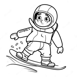 Snowboarding Coloring Page 24334-22367