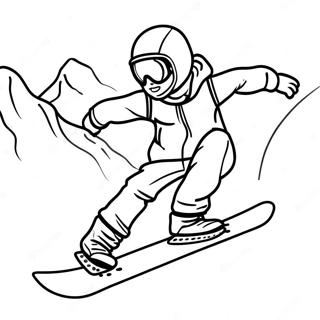 Snowboarding Coloring Page 24334-22368