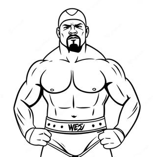 Wwe Wrestler In Action Coloring Page 24355-22388