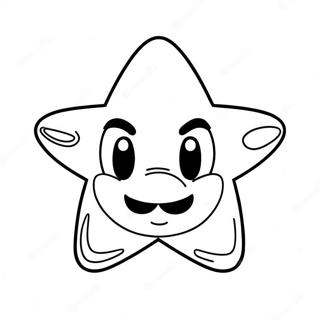 Shiny Mario Star Coloring Page 24375-22401