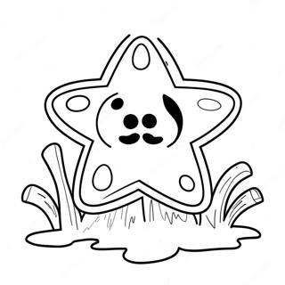 Shiny Mario Star Coloring Page 24375-22402