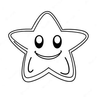 Shiny Mario Star Coloring Page 24375-22403