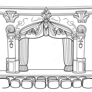 Theater Stage Coloring Page 24384-22407