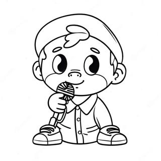 Lil Baby With Microphone Coloring Page 24425-22441