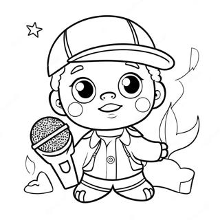 Lil Baby With Microphone Coloring Page 24425-22442