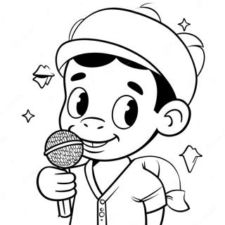 Lil Baby With Microphone Coloring Page 24425-22443