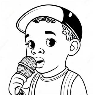 Lil Baby With Microphone Coloring Page 24425-22444