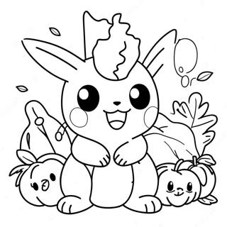 Pokemon Thanksgiving Coloring Page 24454-22462